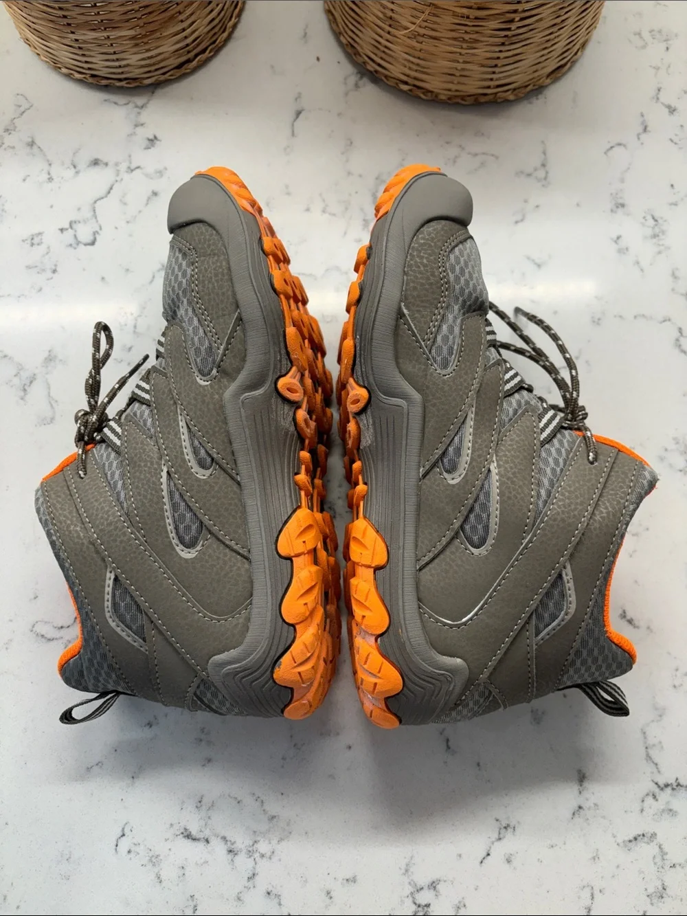 Merrell Kids Gray and Orange Hiking Boots